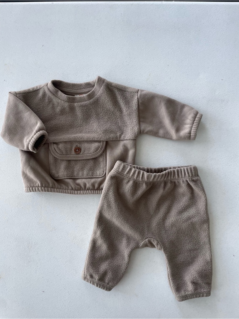Cat & Jack Taupe Fleece Matching Underwear Set